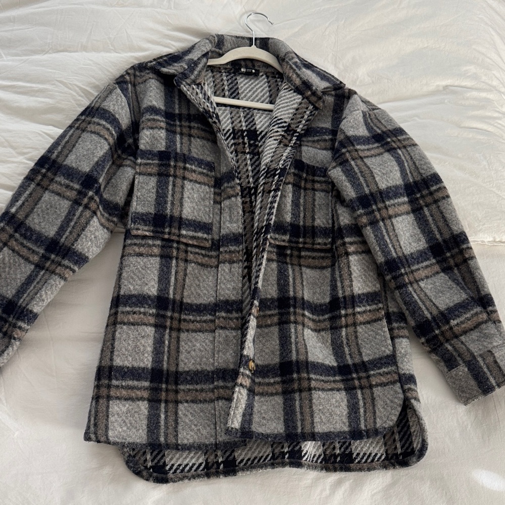 Bardot Checkered Button-Up Jacket - image 1